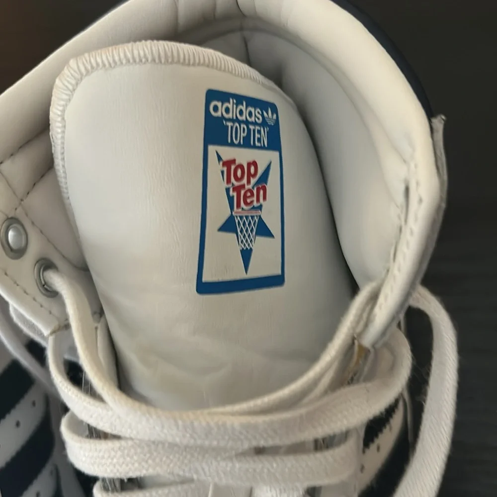 Adidas Top Ten Sneakers white, blue and red youth size 5. Women’s 7 - Picture 5 of 8
